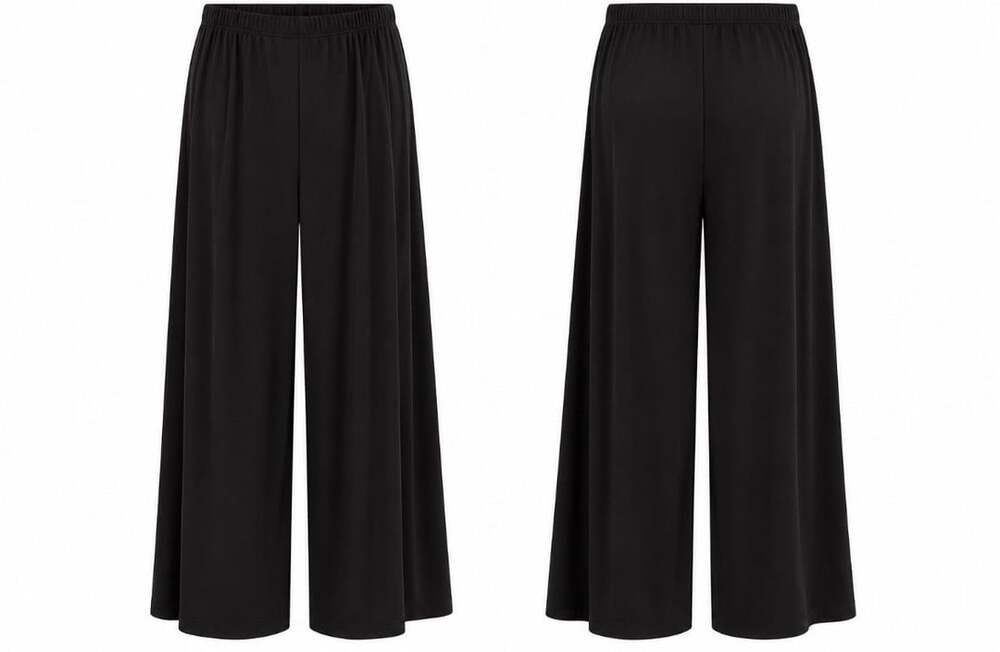 Additions by Chico's Black Pull-On Elastic Waist Wide Leg pants